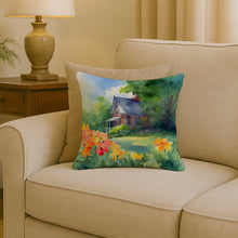 Load image into Gallery viewer, Massachusetts Mayflowers in Watercolor Throw Pillow