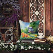 Load image into Gallery viewer, Massachusetts Mayflowers in Watercolor Throw Pillow
