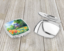 Load image into Gallery viewer, Massachusetts Mayflowers in Watercolor Compact Mirror