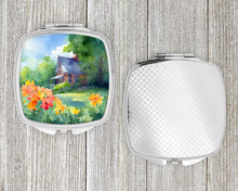 Load image into Gallery viewer, Massachusetts Mayflowers in Watercolor Compact Mirror