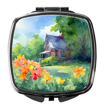 Load image into Gallery viewer, Massachusetts Mayflowers in Watercolor Compact Mirror