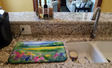 Load image into Gallery viewer, Massachusetts Mayflowers in Watercolor Dish Drying Mat