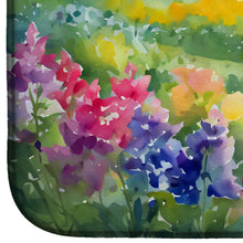 Load image into Gallery viewer, Massachusetts Mayflowers in Watercolor Dish Drying Mat