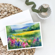 Load image into Gallery viewer, Massachusetts Mayflowers in Watercolor Greeting Cards -  Blank Note Cards – 8-Pack of Artist-Designed Cards with Envelopes