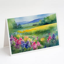 Load image into Gallery viewer, Massachusetts Mayflowers in Watercolor Greeting Cards -  Blank Note Cards – 8-Pack of Artist-Designed Cards with Envelopes