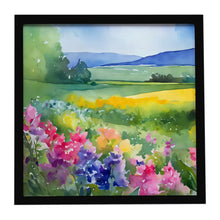 Load image into Gallery viewer, Massachusetts Mayflowers in Watercolor Framed Metal Print