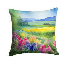 Load image into Gallery viewer, Massachusetts Mayflowers in Watercolor Throw Pillow