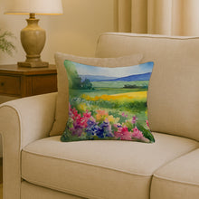 Load image into Gallery viewer, Massachusetts Mayflowers in Watercolor Throw Pillow