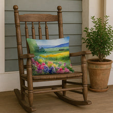 Load image into Gallery viewer, Massachusetts Mayflowers in Watercolor Throw Pillow
