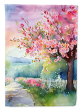 Load image into Gallery viewer, Michigan Apple Blossoms in Watercolor House Flag