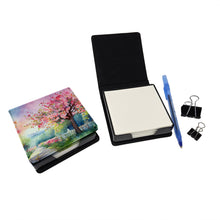 Load image into Gallery viewer, Michigan Apple Blossoms in Watercolor PU Leather Note Paper Holder