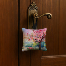 Load image into Gallery viewer, Michigan Apple Blossoms in Watercolor Hanging Square Fabric Ornament 3.5 × 3.5