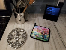 Load image into Gallery viewer, Michigan Apple Blossoms in Watercolor Pair of Pot Holders