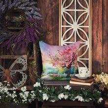 Load image into Gallery viewer, Michigan Apple Blossoms in Watercolor Throw Pillow
