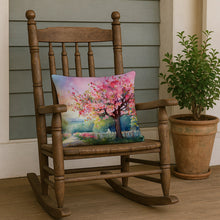 Load image into Gallery viewer, Michigan Apple Blossoms in Watercolor Throw Pillow