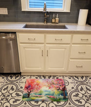 Load image into Gallery viewer, Michigan Apple Blossoms in Watercolor Memory Foam Kitchen Mat