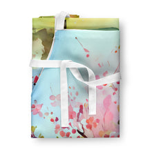 Load image into Gallery viewer, Michigan Apple Blossoms in Watercolor Apron – Artist-Designed Kitchen, BBQ &amp; Craft Apron