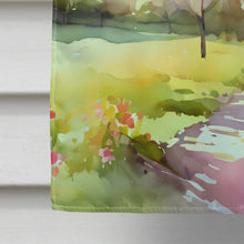 Load image into Gallery viewer, Michigan Apple Blossoms in Watercolor House Flag