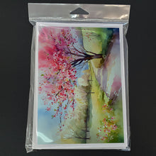 Load image into Gallery viewer, Michigan Apple Blossoms in Watercolor Greeting Cards -  Blank Note Cards – 8-Pack of Artist-Designed Cards with Envelopes