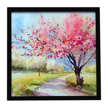 Load image into Gallery viewer, Michigan Apple Blossoms in Watercolor Framed Metal Print