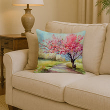 Load image into Gallery viewer, Michigan Apple Blossoms in Watercolor Throw Pillow