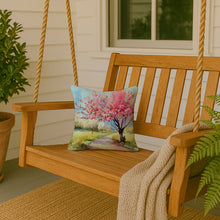 Load image into Gallery viewer, Michigan Apple Blossoms in Watercolor Throw Pillow
