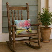 Load image into Gallery viewer, Michigan Apple Blossoms in Watercolor Throw Pillow