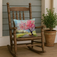 Load image into Gallery viewer, Michigan Apple Blossoms in Watercolor Throw Pillow