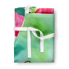 Load image into Gallery viewer, Minnesota Pink and White Lady�s Slippers in Watercolor Apron – Artist-Designed Kitchen, BBQ &amp; Craft Apron