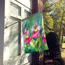 Load image into Gallery viewer, Minnesota Pink and White Lady's Slippers in Watercolor House Flag