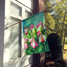Load image into Gallery viewer, Minnesota Pink and White Lady's Slippers in Watercolor House Flag