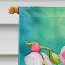 Load image into Gallery viewer, Minnesota Pink and White Lady's Slippers in Watercolor House Flag