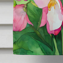 Load image into Gallery viewer, Minnesota Pink and White Lady's Slippers in Watercolor House Flag