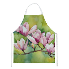 Load image into Gallery viewer, Mississippi Magnolia in Watercolor Apron – Artist-Designed Kitchen, BBQ &amp; Craft Apron