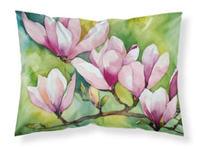 Load image into Gallery viewer, Mississippi Magnolia in Watercolor Fabric Standard Pillowcase – Artistic Decorative Front, White Back
