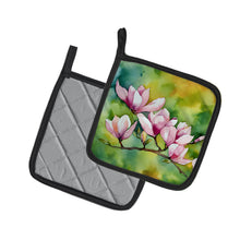 Load image into Gallery viewer, Mississippi Magnolia in Watercolor Pair of Pot Holders