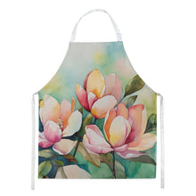 Load image into Gallery viewer, Mississippi Magnolia in Watercolor Apron – Artist-Designed Kitchen, BBQ &amp; Craft Apron