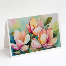 Load image into Gallery viewer, Mississippi Magnolia in Watercolor Greeting Cards -  Blank Note Cards – 8-Pack of Artist-Designed Cards with Envelopes