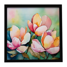 Load image into Gallery viewer, Mississippi Magnolia in Watercolor Framed Metal Print