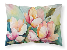 Load image into Gallery viewer, Mississippi Magnolia in Watercolor Fabric Standard Pillowcase – Artistic Decorative Front, White Back