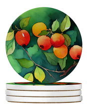 Load image into Gallery viewer, Missouri Hawthorns in Watercolor Large Sandstone Coasters Pack of 4