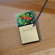 Load image into Gallery viewer, Missouri Hawthorns in Watercolor Sticky Note Holder- Refiilable Desk Accessory Note Pad