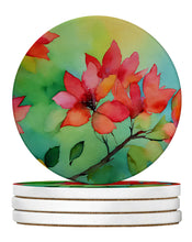 Load image into Gallery viewer, Missouri Hawthorns in Watercolor Large Sandstone Coasters Pack of 4