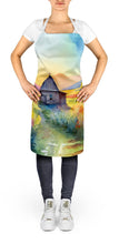 Load image into Gallery viewer, Montana Bitterroot in Watercolor Apron – Artist-Designed Kitchen, BBQ &amp; Craft Apron