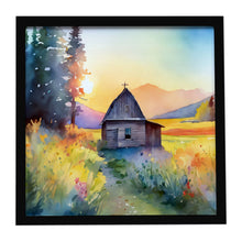 Load image into Gallery viewer, Montana Bitterroot in Watercolor Framed Metal Print