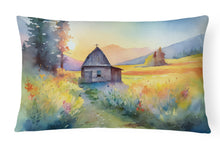 Load image into Gallery viewer, Montana Bitterroot in Watercolor Fabric Decorative Pillow