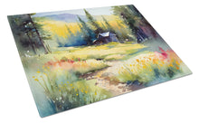Load image into Gallery viewer, Montana Bitterroot in Watercolor Glass Cutting Boards – Durable, Decorative Kitchen Art Large