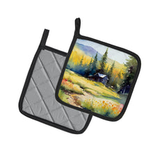 Load image into Gallery viewer, Montana Bitterroot in Watercolor Pair of Pot Holders