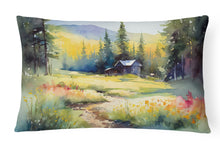 Load image into Gallery viewer, Montana Bitterroot in Watercolor Fabric Decorative Pillow
