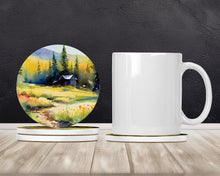Load image into Gallery viewer, Montana Bitterroot in Watercolor Large Sandstone Coasters Pack of 4